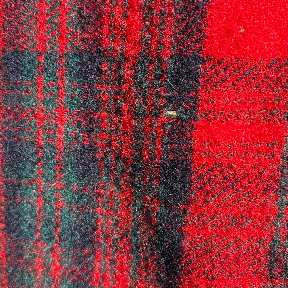 Vintage Pendleton Blanket Throw Red Navy Teal Grey Tartan plaid Virgin Wool READ - Picture 14 of 15
